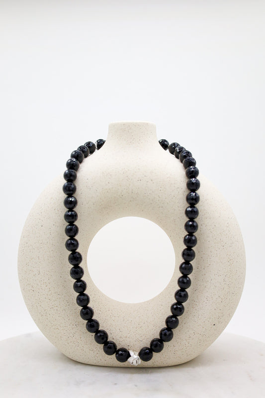 Schwarze Onyx Kette