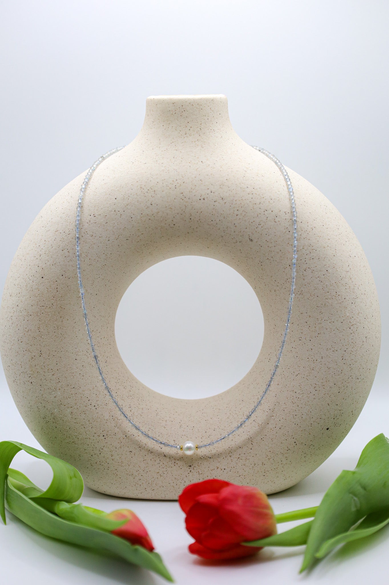 Hellblaue Labradorit Kette mit Anhänger