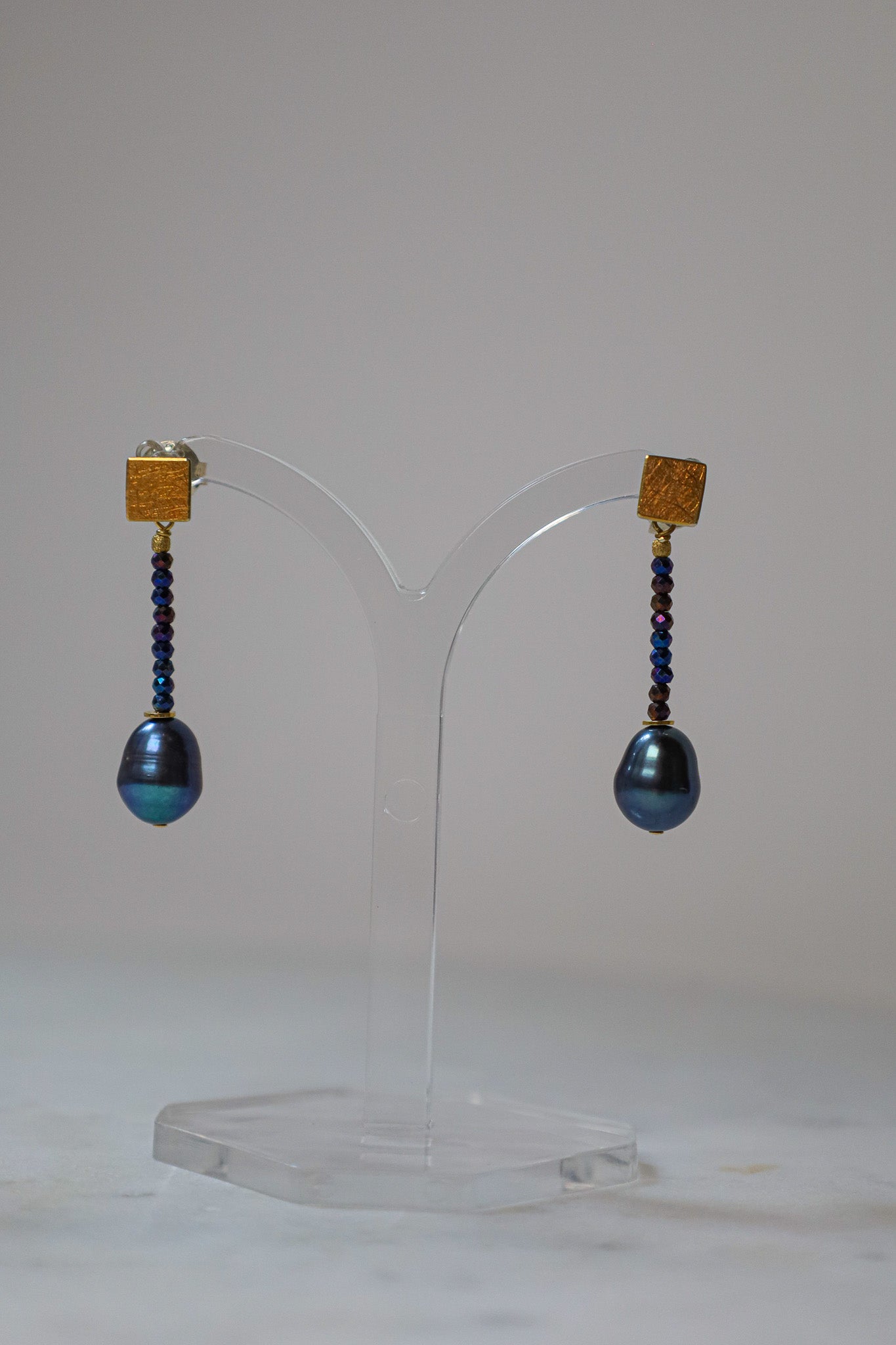 Spinell Ohrringe mit Perle