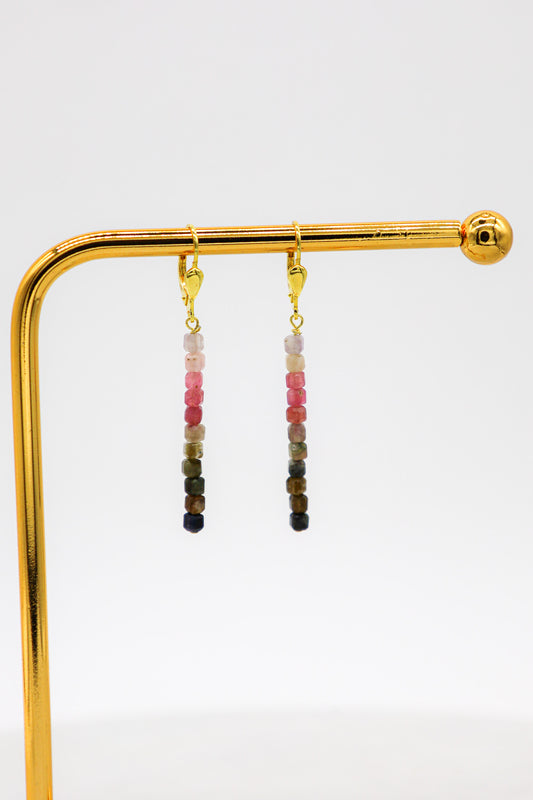 Ohrringe mit buntem Turmalin