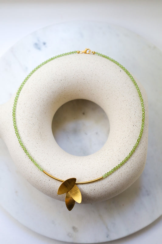 Grüne Halskette mit Peridot