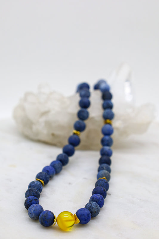 Dumortierit- und Bernstein-Kette