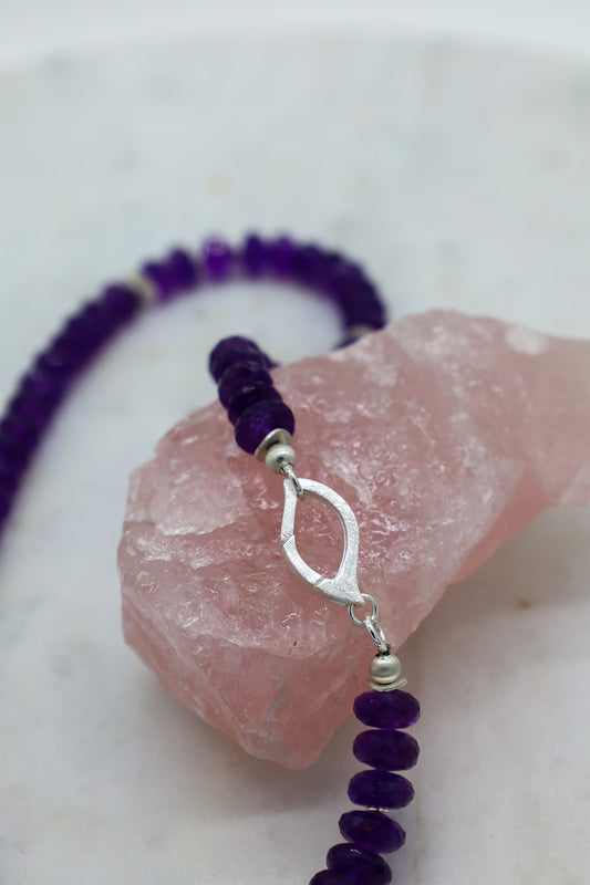 Damen Halskette Amethyst