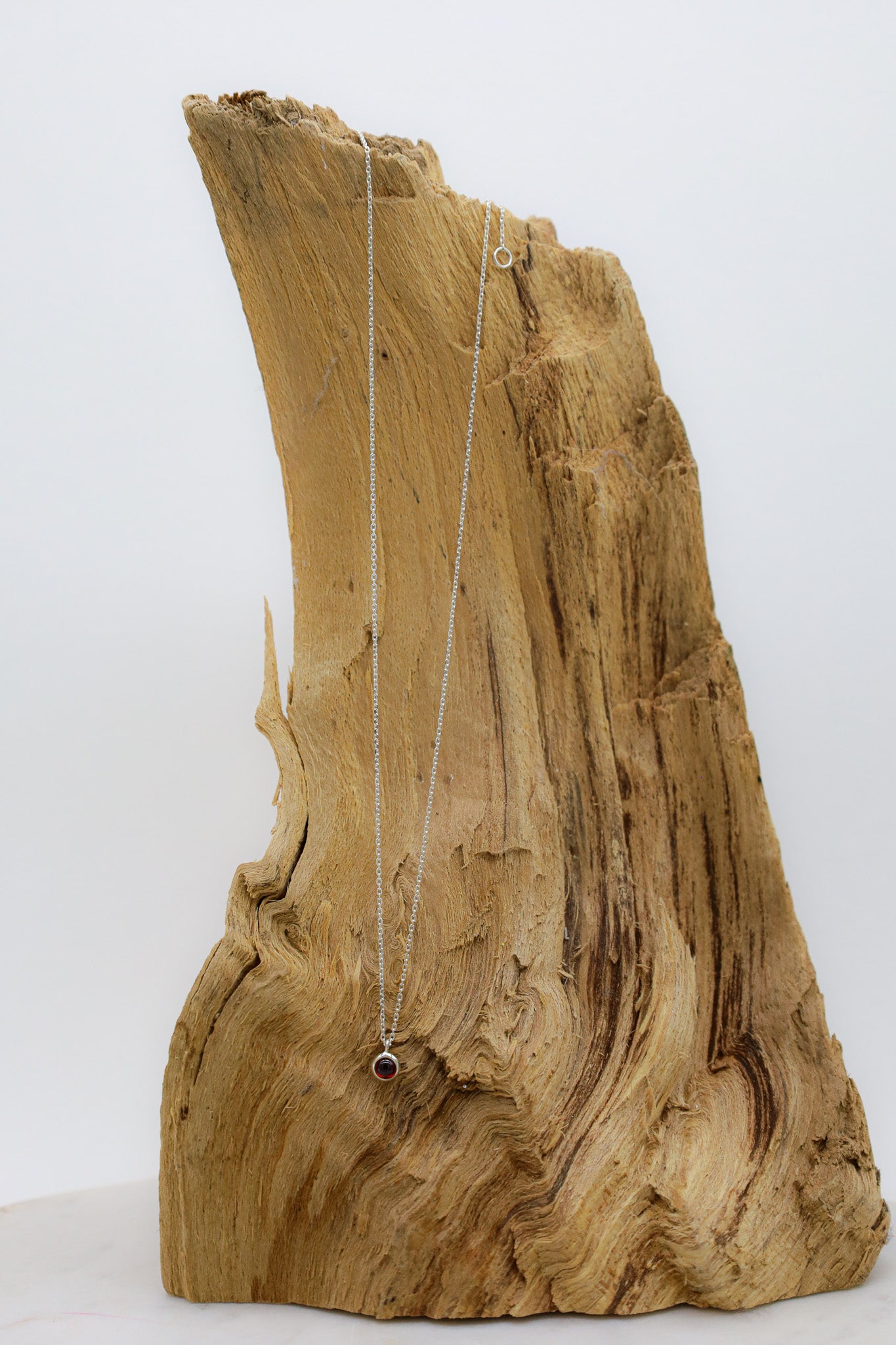 Silberkette mit Granat Anhänger