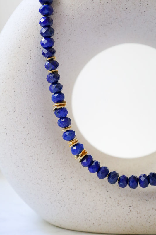 Blaue Lapislazuli Kette Mia
