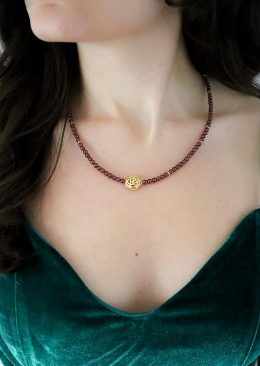 Granatschmuck Halskette