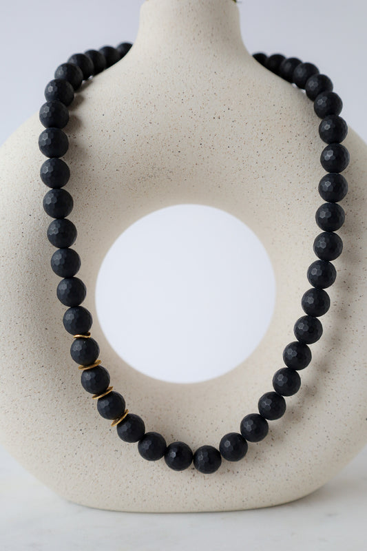 Schwarze Onyx Kette