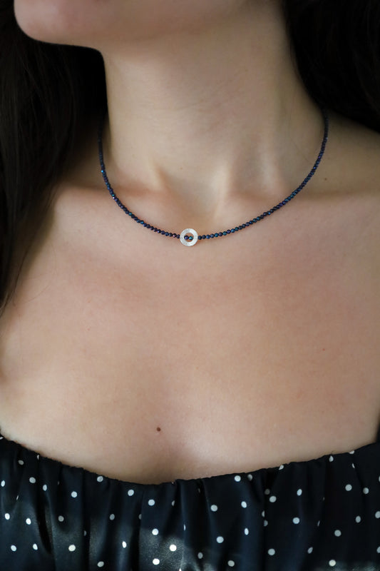 Damen Halskette mit Spinell