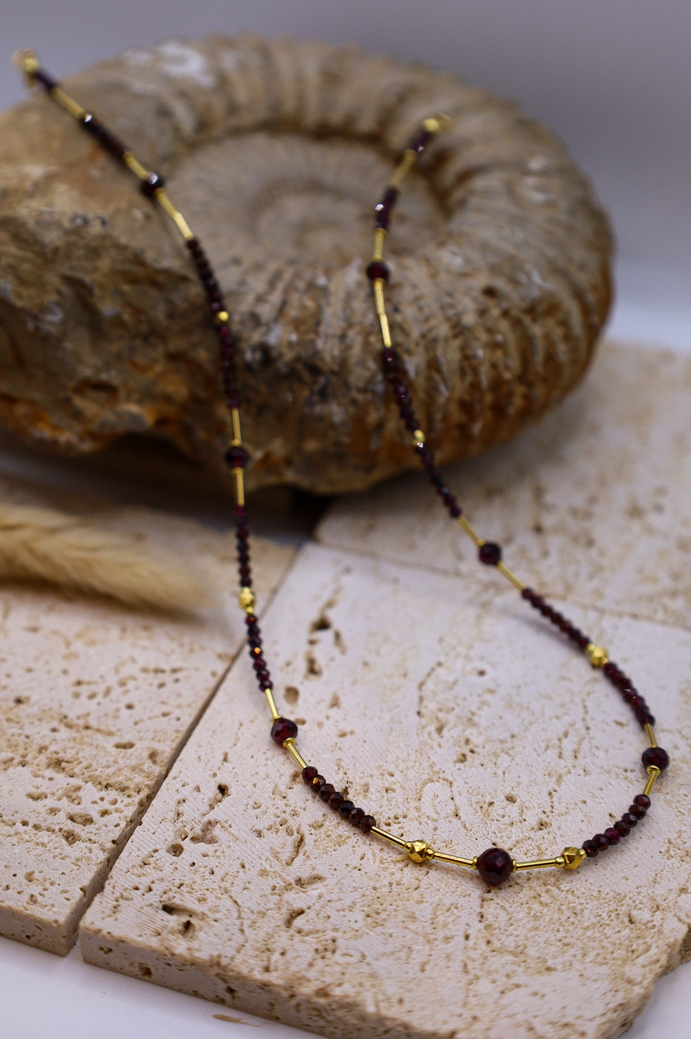 Rote Granat Halskette Mari