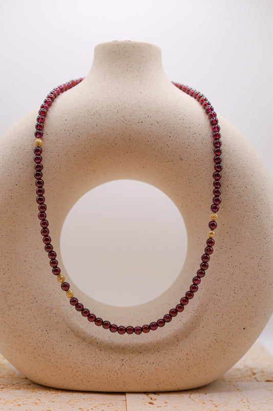 Granat Halskette Sima
