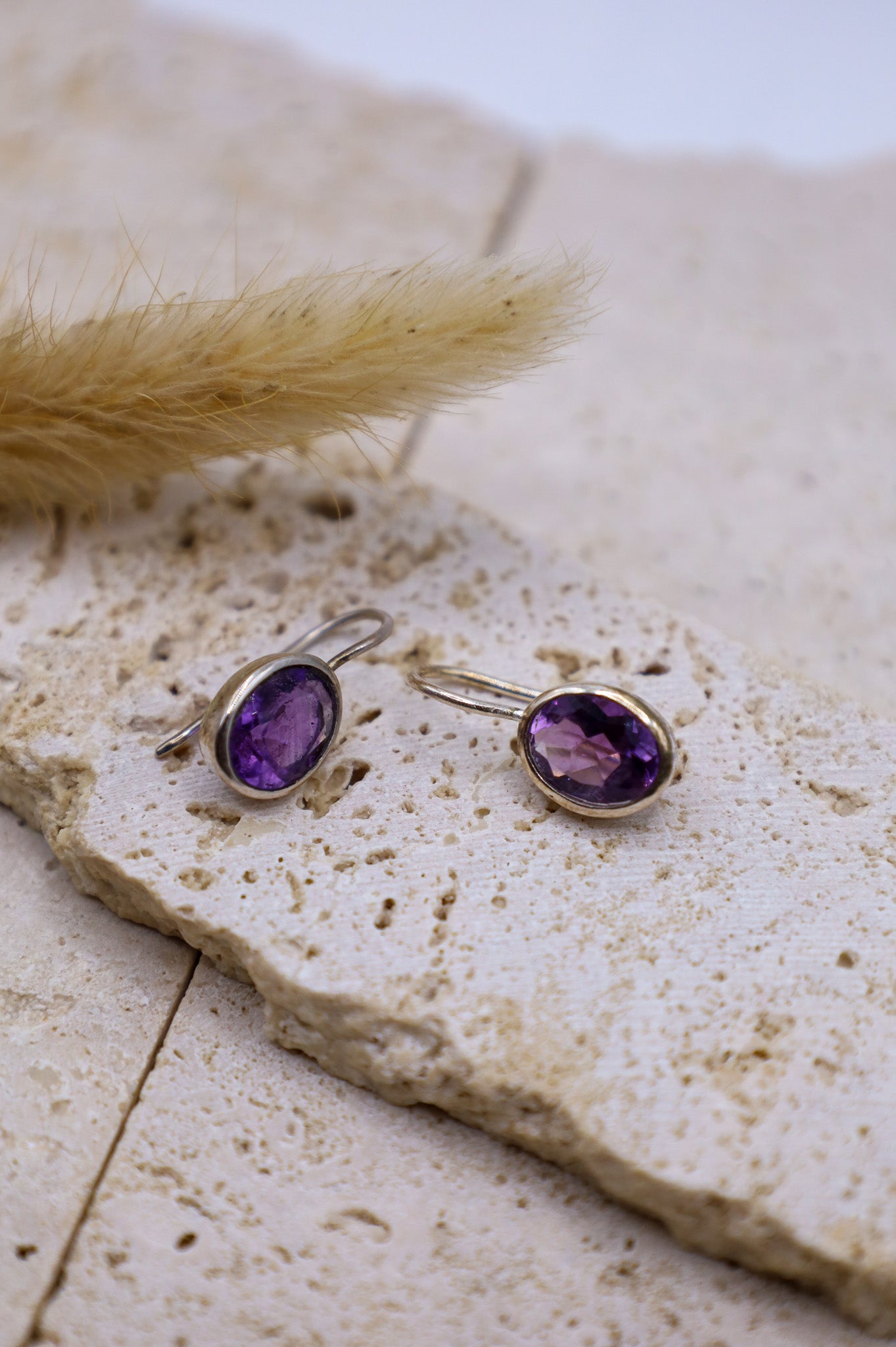 Amethyst Ohrringe Lilie