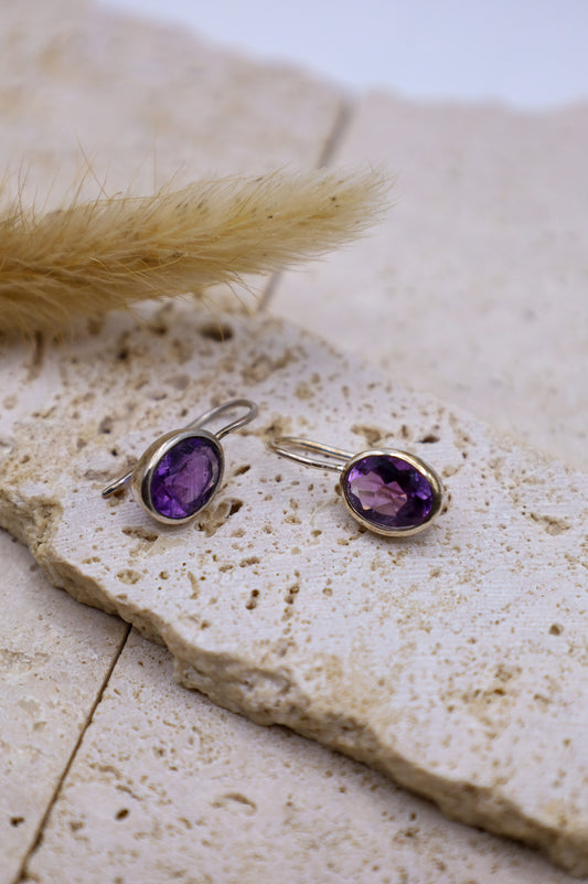 Amethyst Ohrringe Lilie