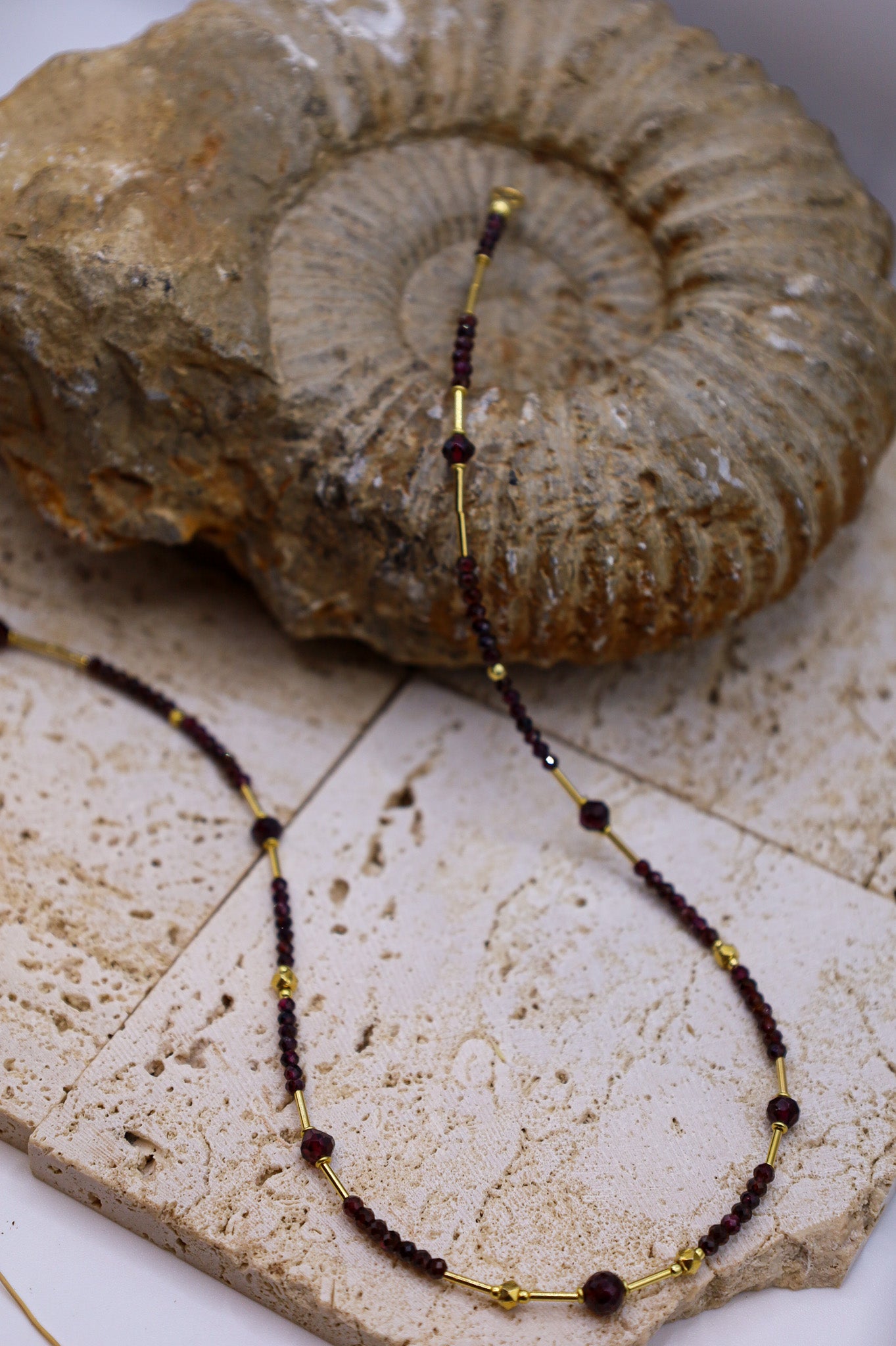 Rote Granat Halskette Mari