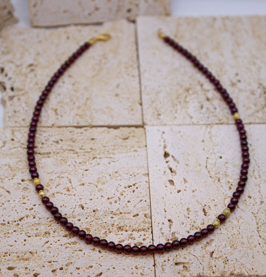 Granat Halskette Sima