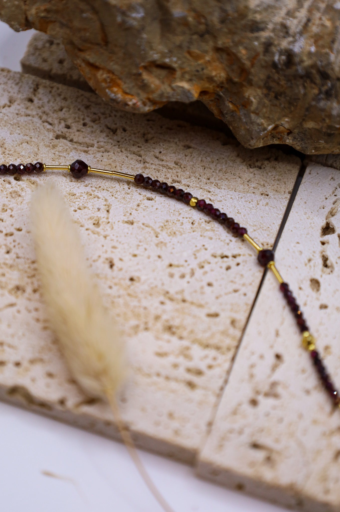 Rote Granat Halskette Mari