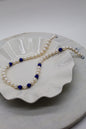 Echte Perlenkette mit Lapislazuli