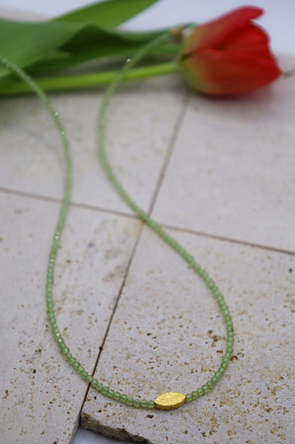 Gruene Peridot Edelsteinkette Frauen