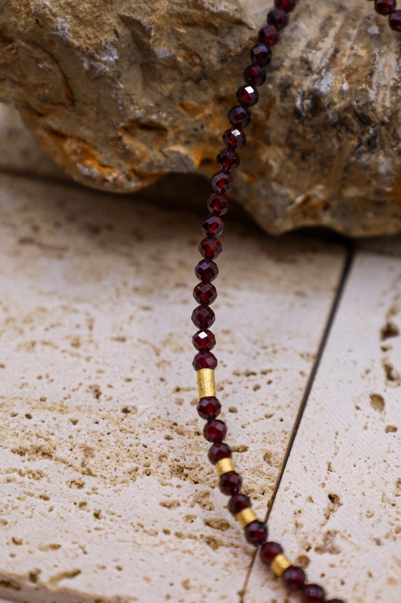 Granat kette rot gold