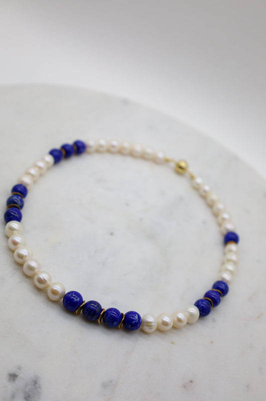 Perlen & Lapislazuli Kette