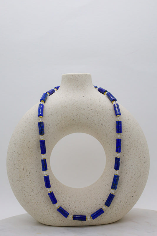 Kette mit Lapis & Bergkristall