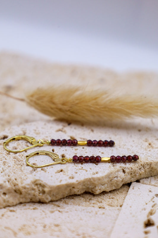 Rote Granat Ohrringe