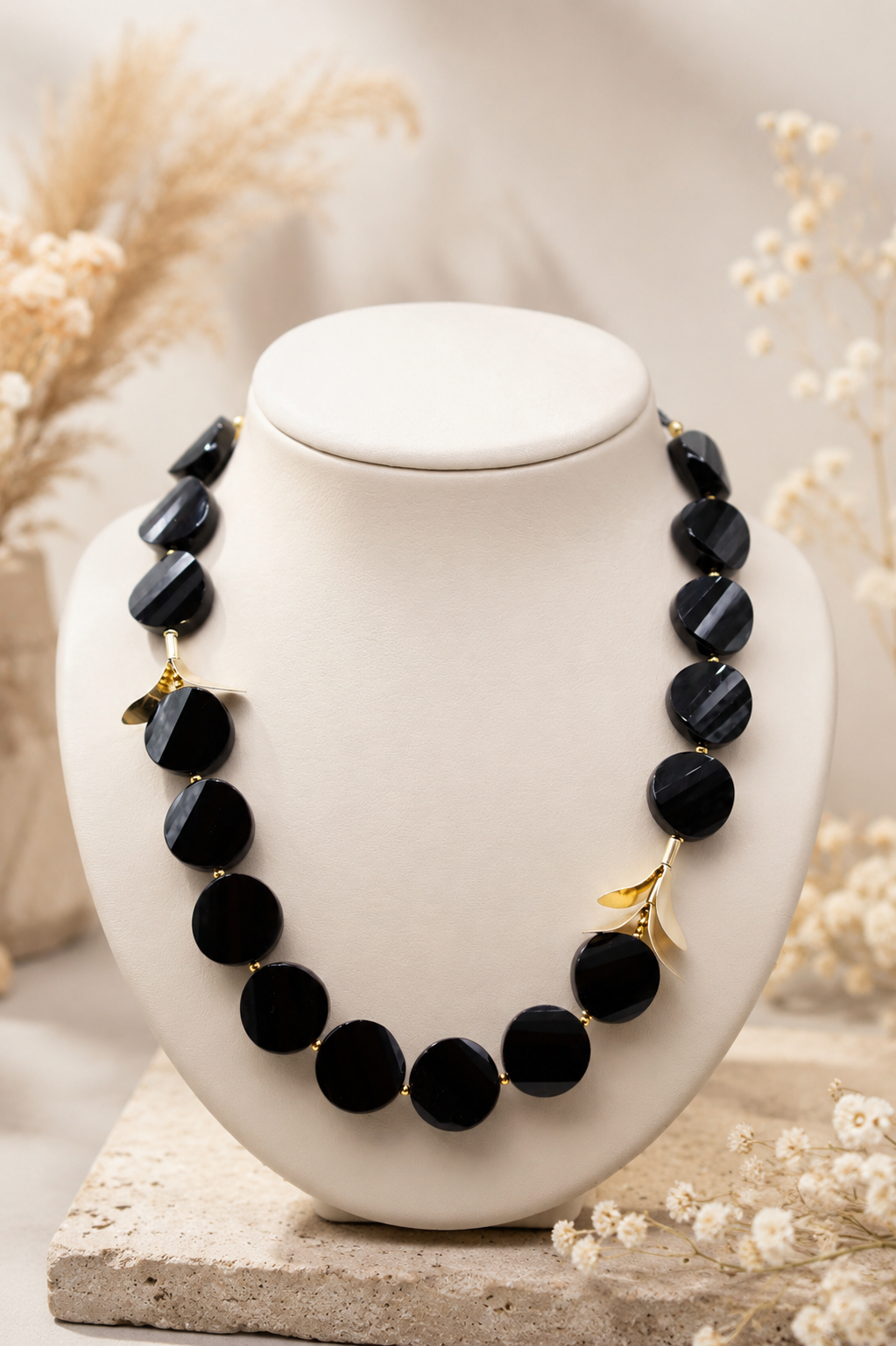 Schwarze Onyx Kette Alessia