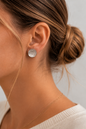 Silberne Ohrstecker Aura