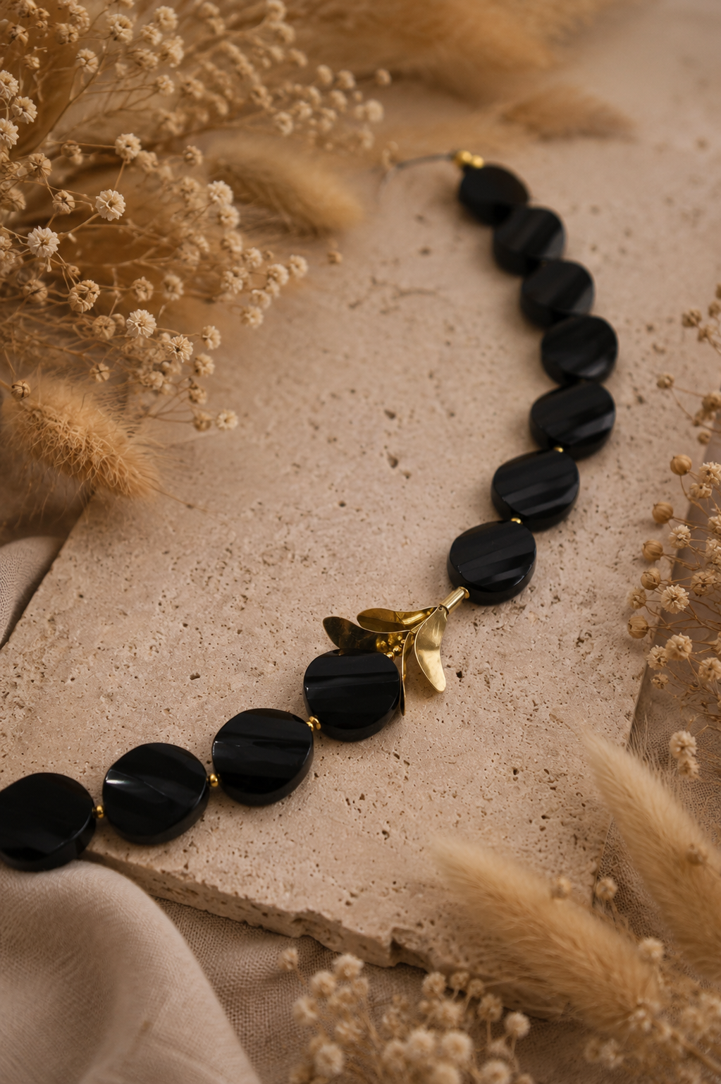 Schwarze Onyx Kette Alessia