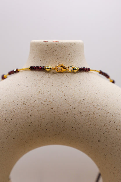 Rote Granat Halskette Mari