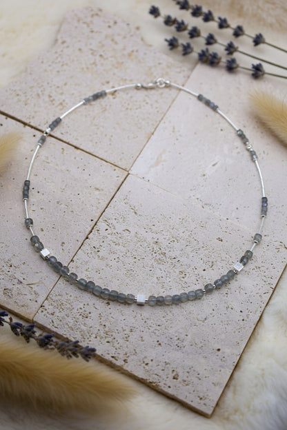Labradorit Kette Arktischer Glanz