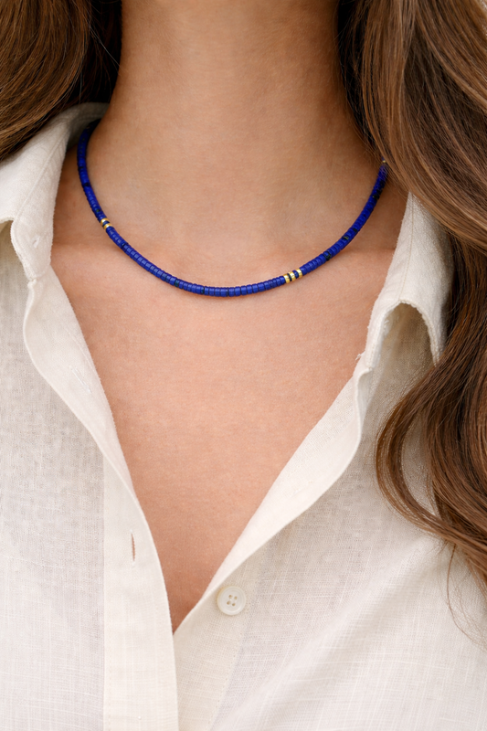 Lapislazuli Damen Kette Arielle