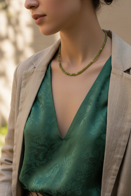 Peridot Kette grün