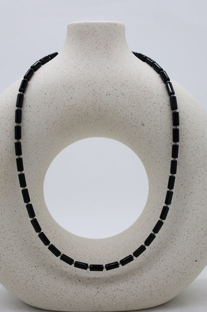 schwarze onyx halskette