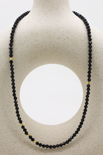 schwarze spinell kette damen