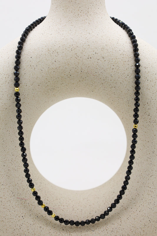 schwarze spinell kette damen
