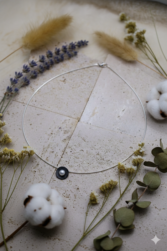 Silberkette mit Perlenanhänger Leonie