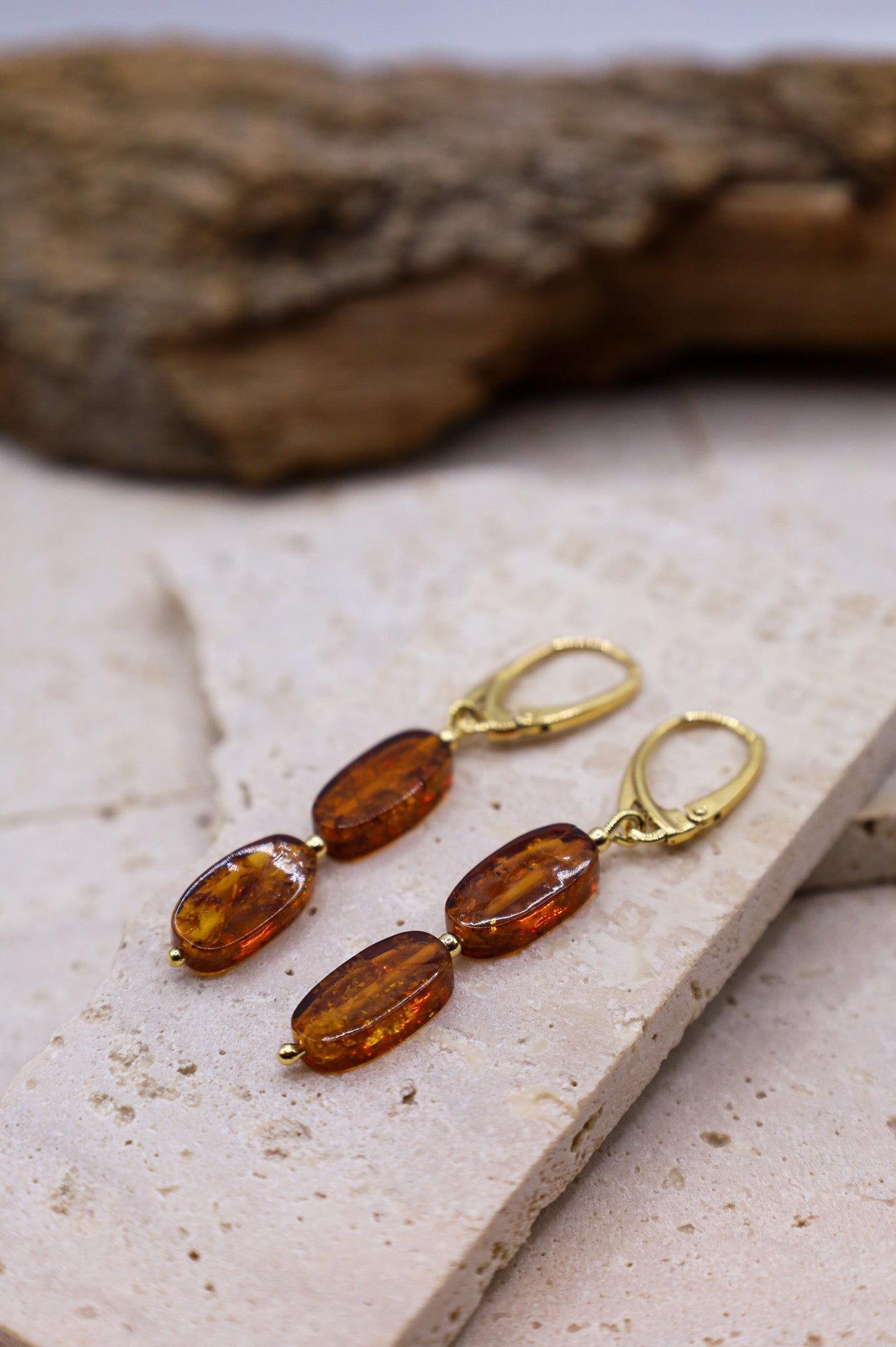 Bernstein Ohrringe Sun Drop