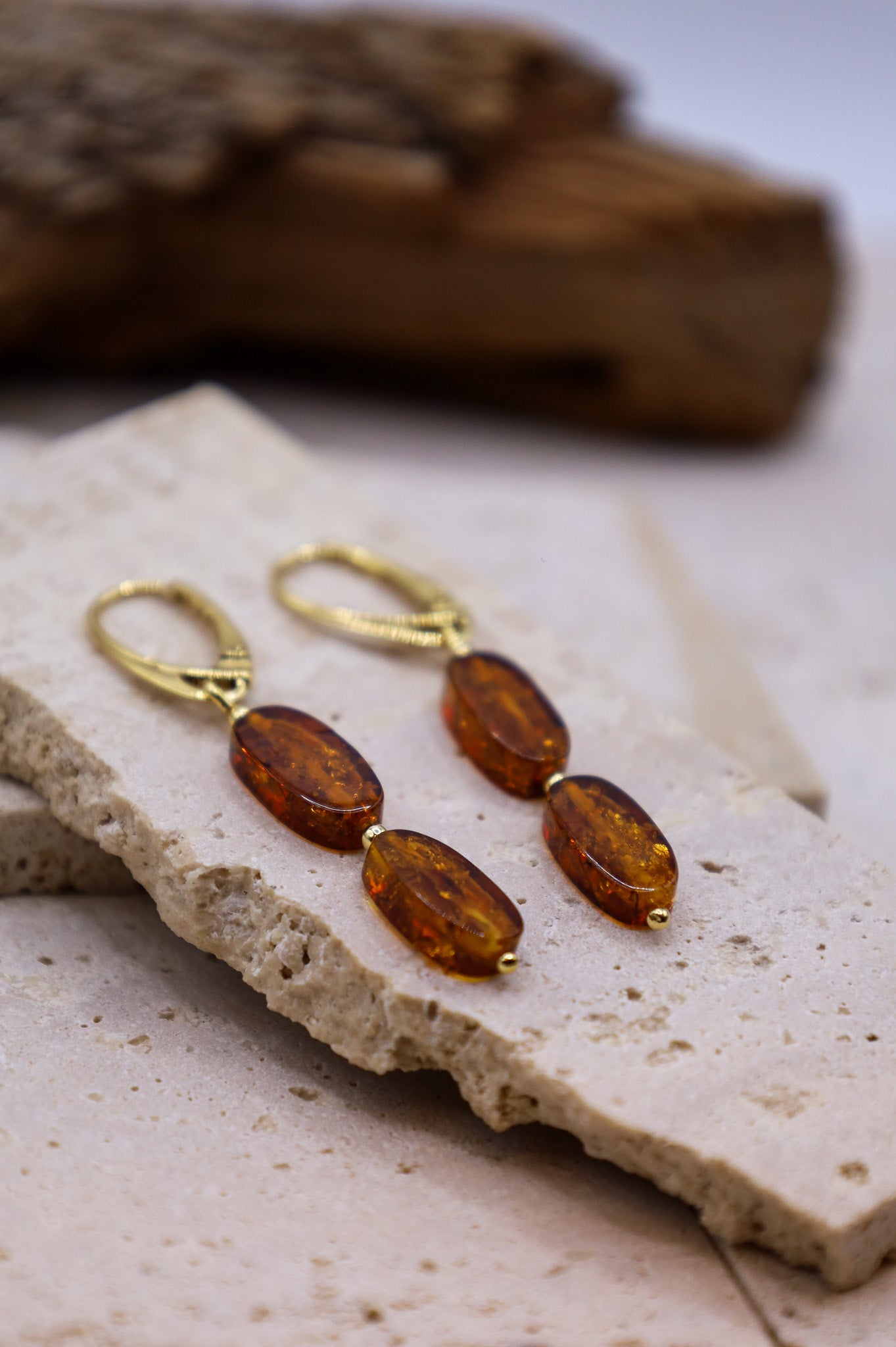 Bernstein Ohrringe Sun Drop