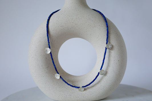 blaue lapislazuli kette mit anhänger