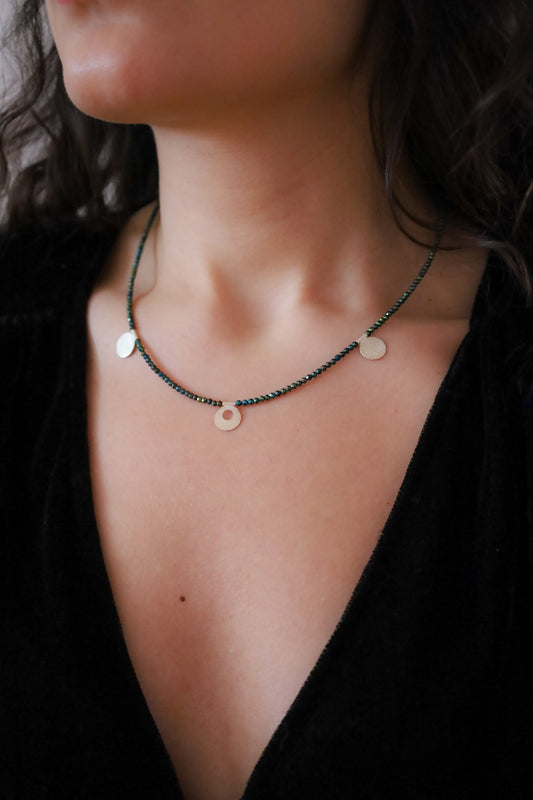 Moderne Edelsteinkette mit Spinell