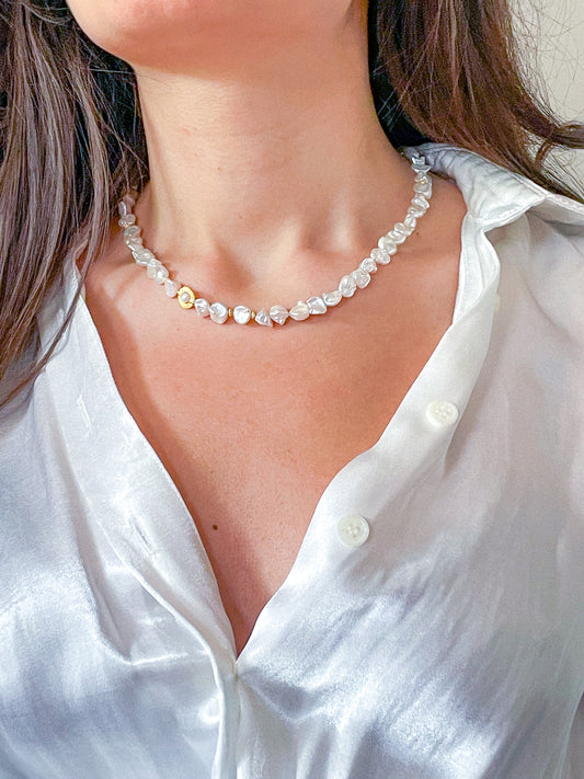 Echte Perlenkette für Damen