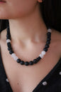 Kette mit Onyx & Bergkristall